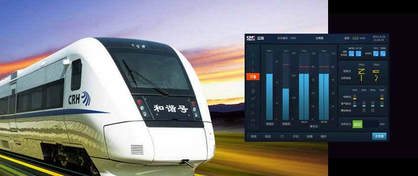中國中車 城軌車及動車顯示屏界面設計及QT、Codesys、Fltk界面及控件開發